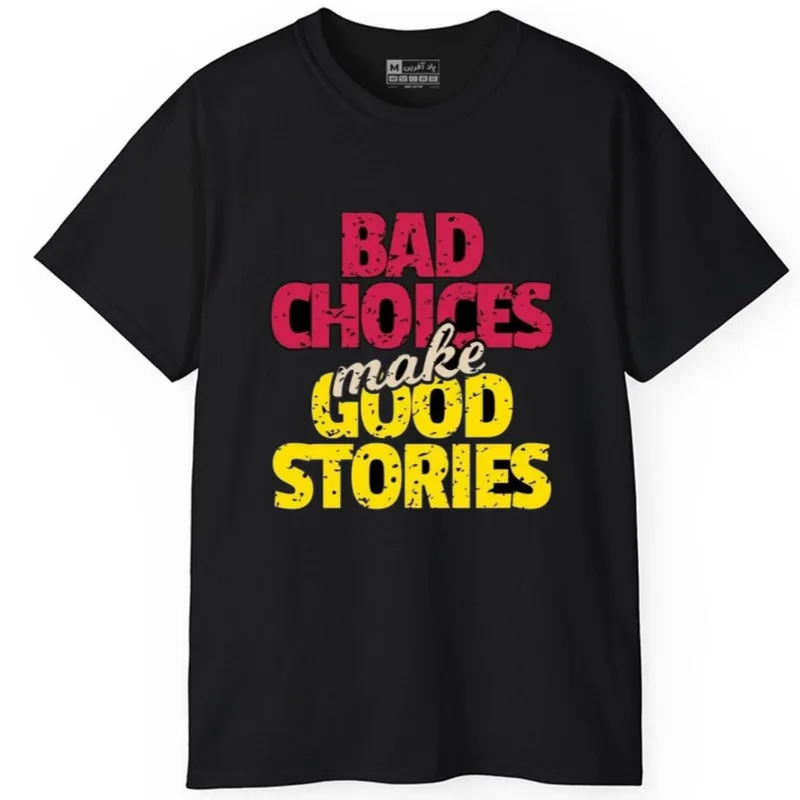 تیشرت آستین کوتاه مردانه طرح کلمه انگلیسی جنس نخ و پلی استر