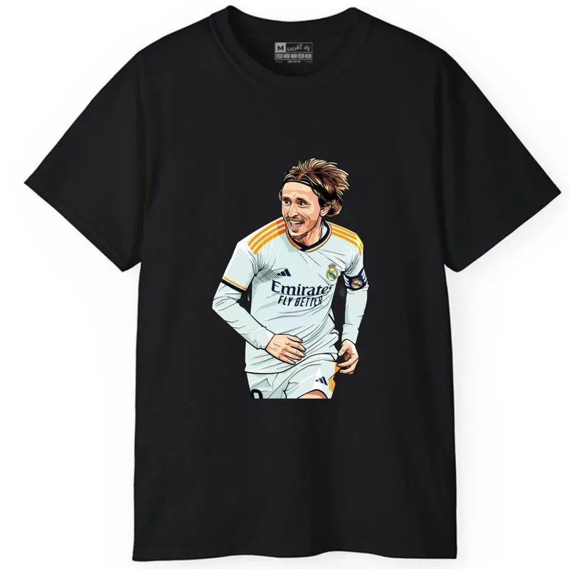تیشرت آستین کوتاه مردانه طرح فوتبالی لوکا مودریچ کد 1026