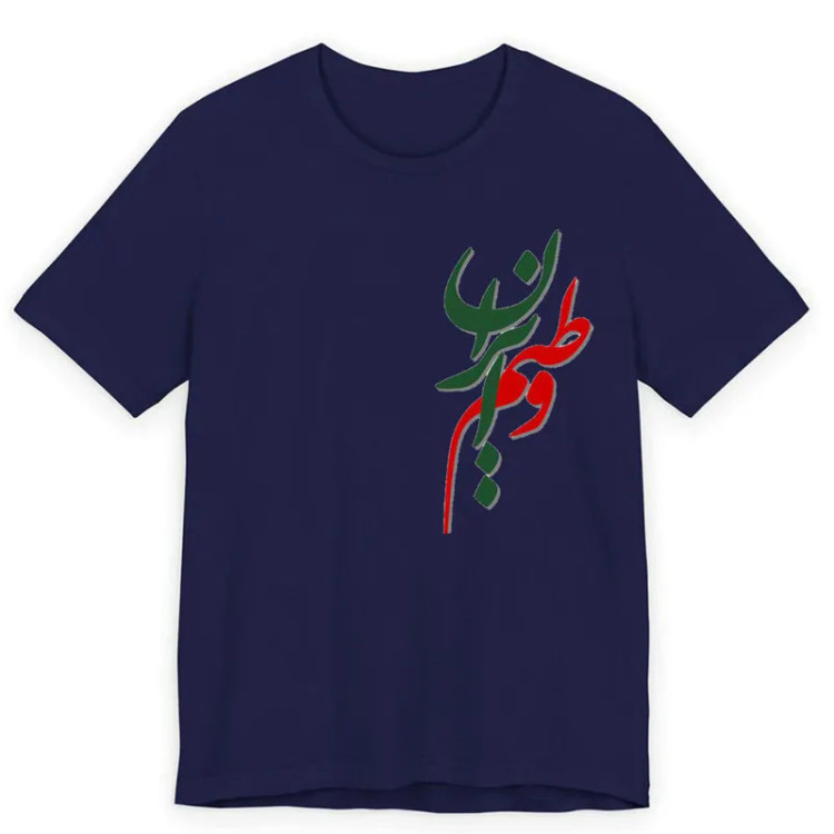 تیشرت آستین کوتاه یقه گرد مردانه پاد آفرین مدل نوشته فارسی