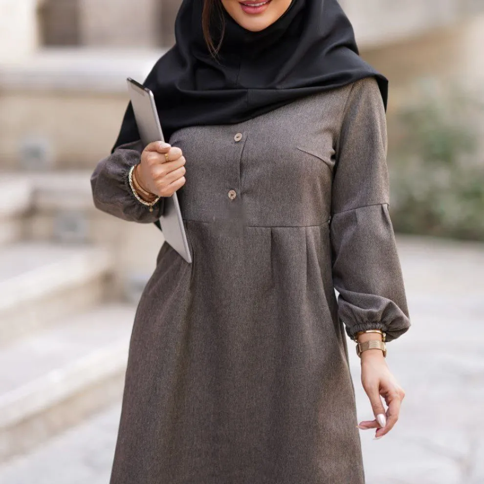 مانتو زنانه مدل شادی جنس پرشیا سایز 1 و 2 رنگ مشکی طوسی نسکافه ای سرمه ای