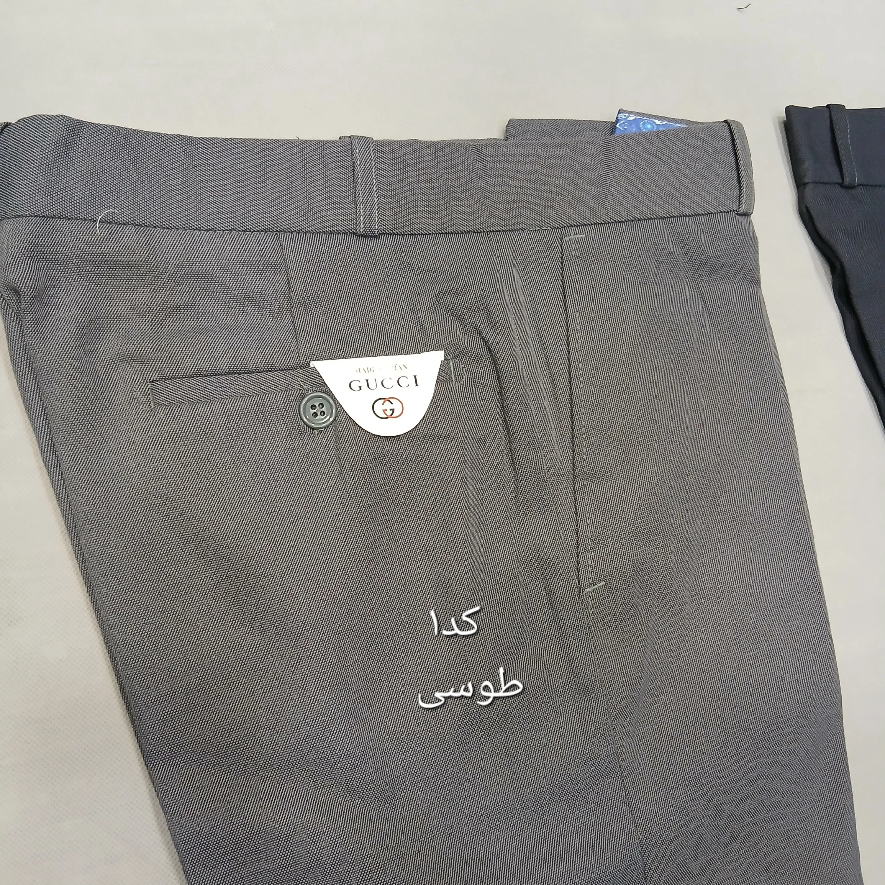 شلوار پارچه ای مردانه نخی سایز 42 تا 54 رنگ طوسی مشکی زغالی