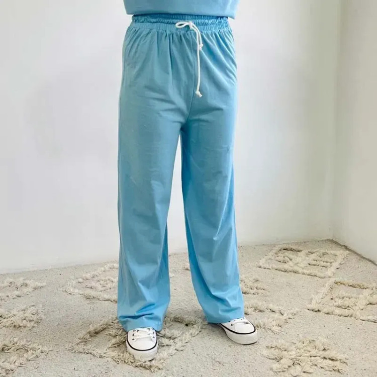 شلوار نخ پنبه زنانه فری سایز تا سایز 46 قد 100 سانت کد 1347