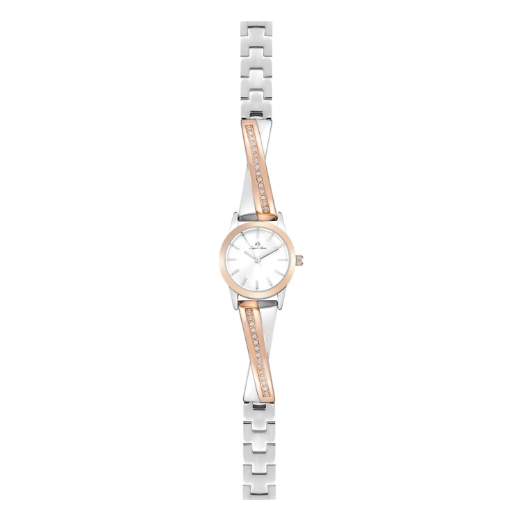 ساعت مچی زنانه لوئیجی دی آنا استیل رزگلد صفحه سفید موتور میوتا ژاپن