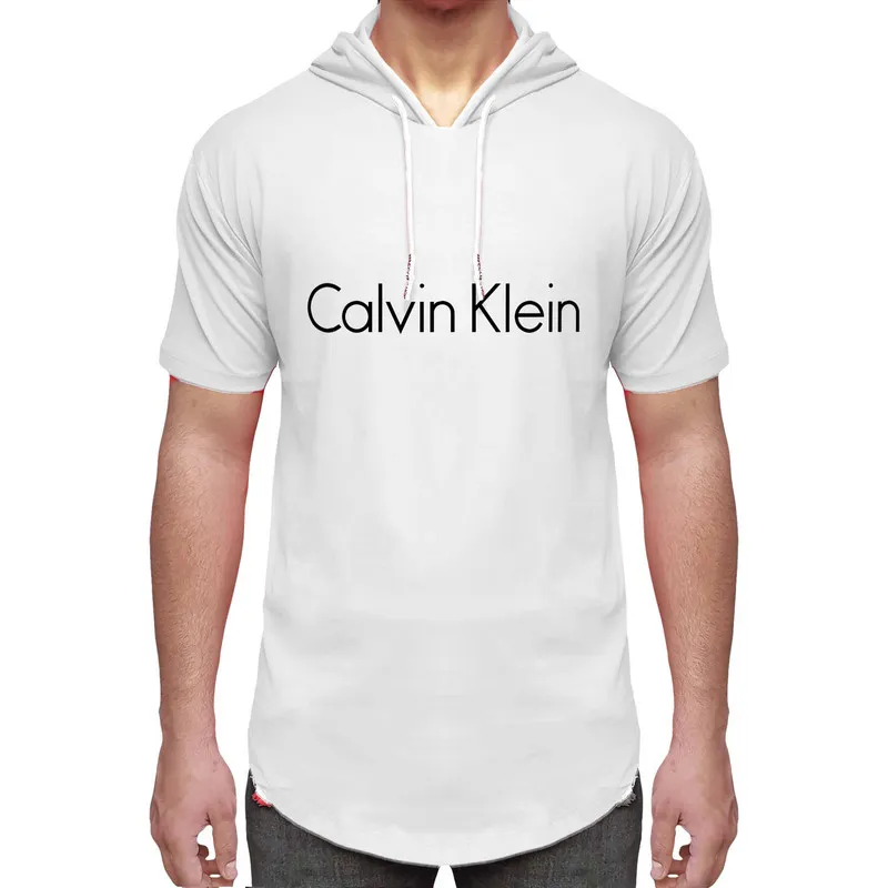 تیشرت کلاه دار مردانه سفید ساده نخ آستین کوتاه یقه گرد اسپرت روزمره