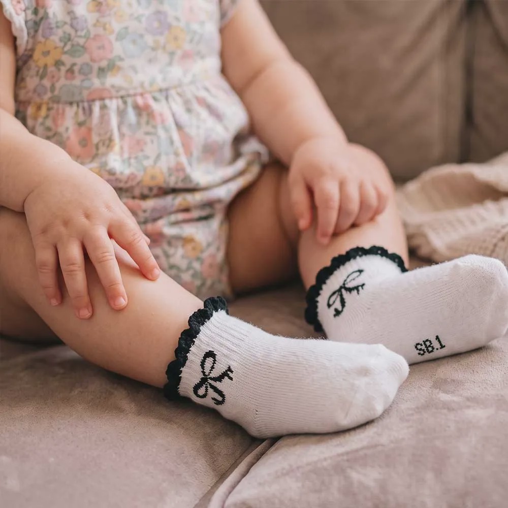 جوراب دخترانه پاپیونی پنبه ای ایرانی