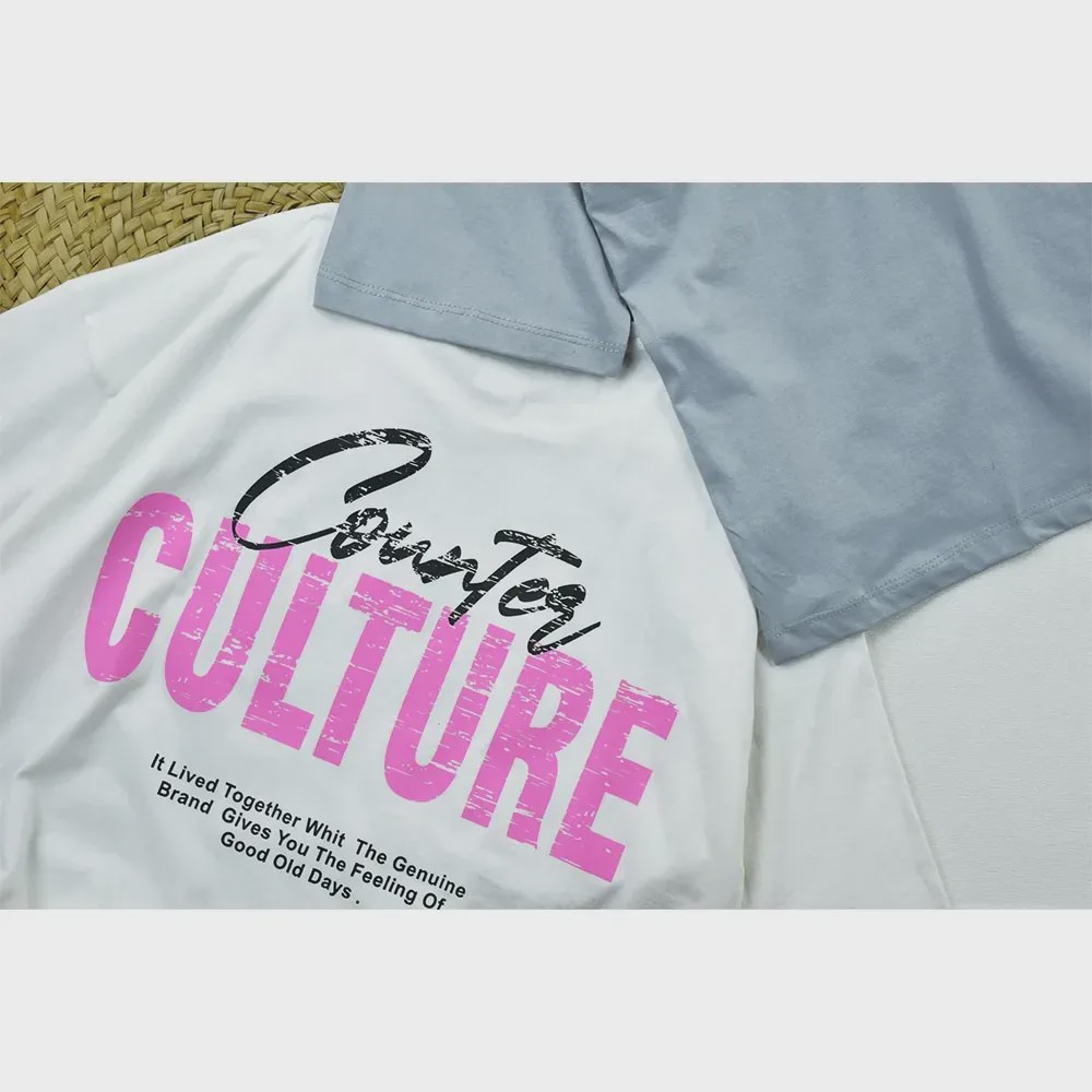 تیشرت لانگ زنانه طرح CULTURE کد 11775 جنس پنبه