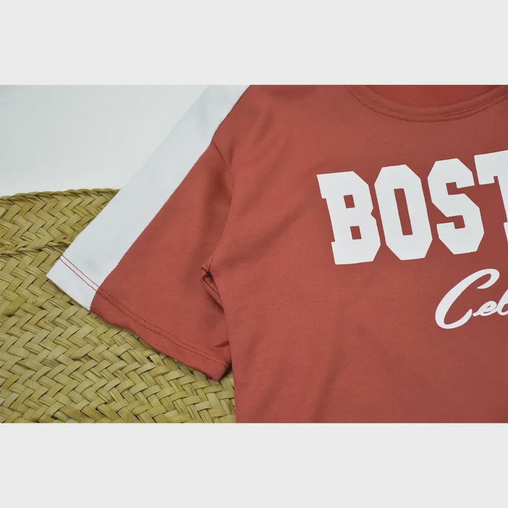 ست تیشرت و شلوار زنانه طرح BOSTON کد 11740 فری سایز