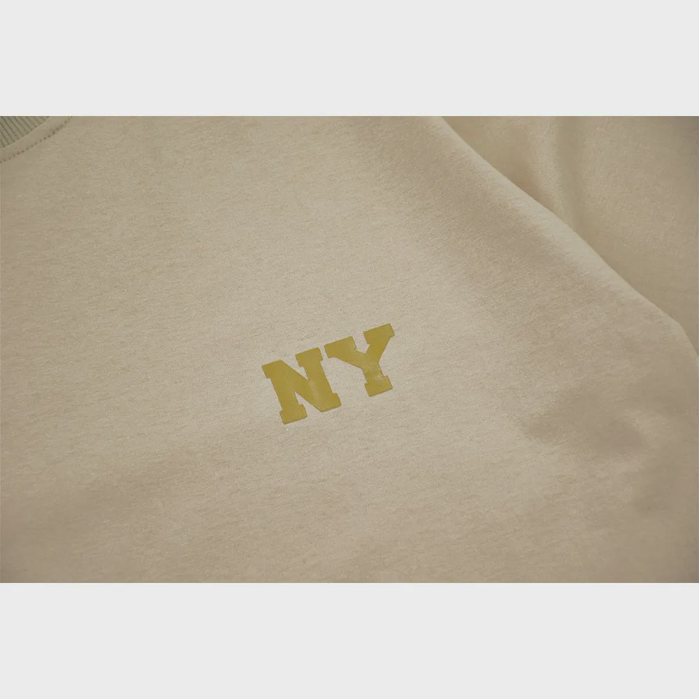 ست تیشرت و شلوارک مردانه NY پنبه و کتان کاغذی