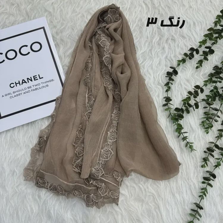 شال وارداتی حریر دانتل مجلسی و روزمره قواره 200 در 65