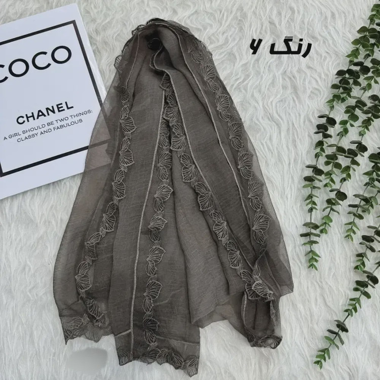 شال وارداتی حریر دانتل مجلسی و روزمره قواره 200 در 65