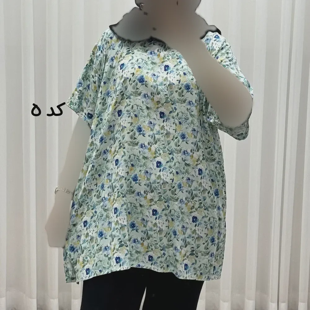 تیشرت نخی زنانه دکمه دار فری سایز مناسب تا سایز 52