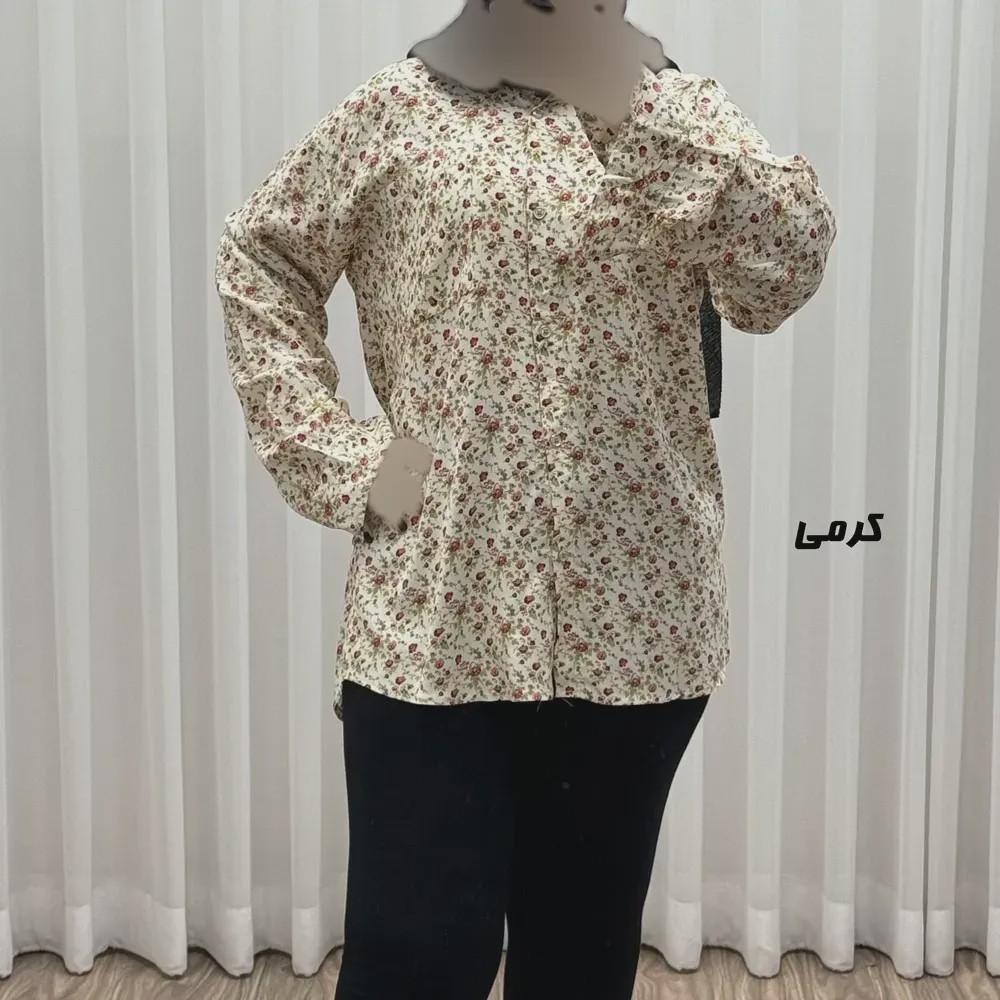 شومیز نخی جلوباز زنانه و دخترانه پارچه خارجی بدون آبرفت و چروک