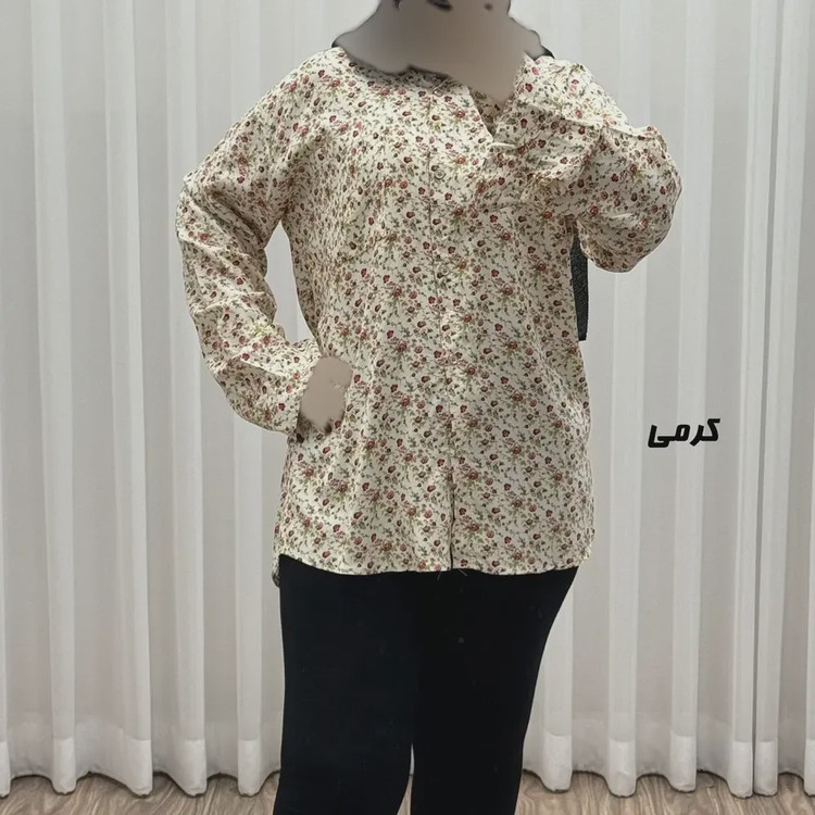 شومیز نخی جلوباز زنانه و دخترانه پارچه خارجی بدون آبرفت و چروک