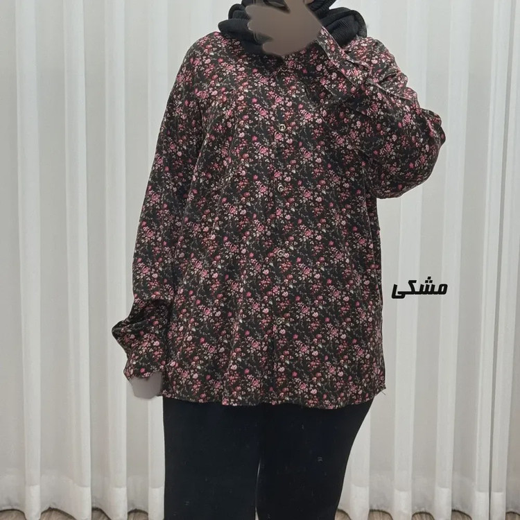 شومیز نخی جلوباز زنانه و دخترانه پارچه خارجی بدون آبرفت و چروک