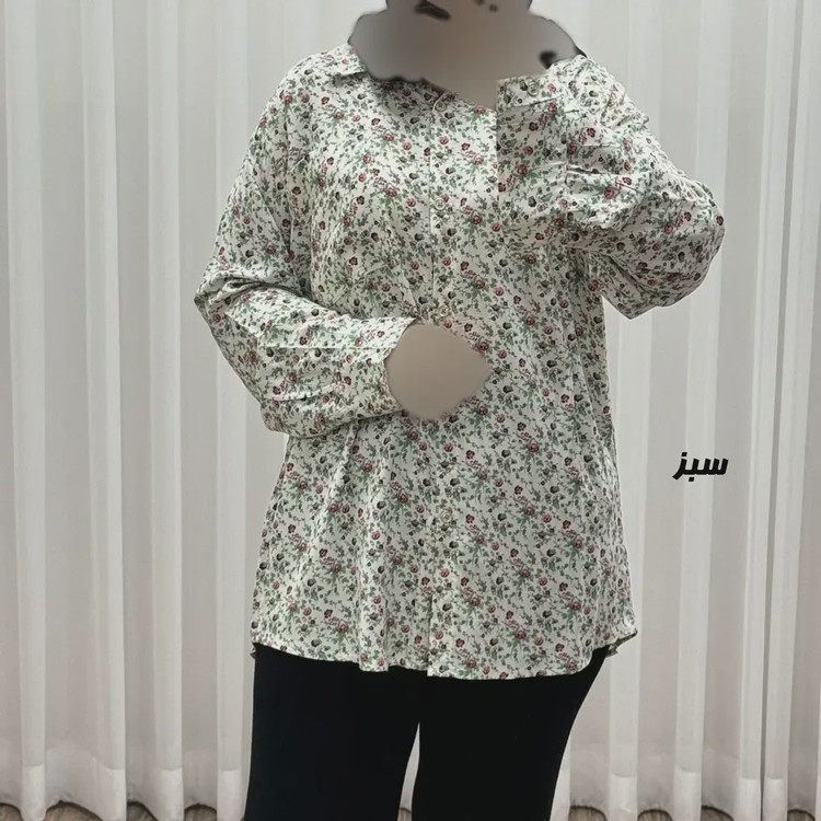 شومیز نخی جلوباز زنانه و دخترانه پارچه خارجی بدون آبرفت و چروک