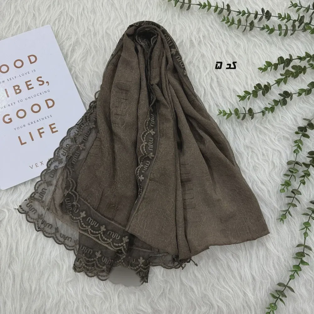 شال حریر سنگشور مزونی طرح Miu Miu ابعاد 180 در 69 سانتیمتر