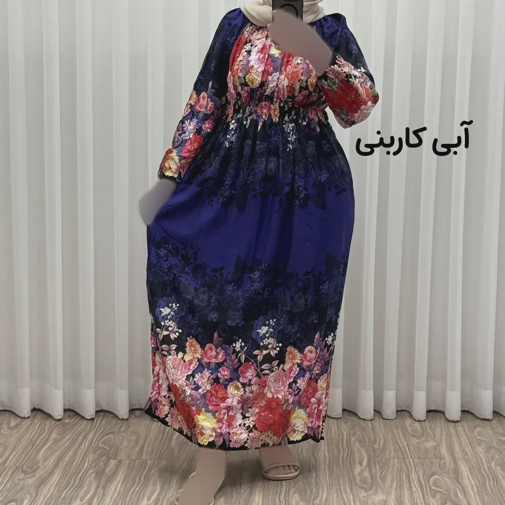 پیراهن ساحلی زنانه نخی فری سایز مناسب تا سایز 48