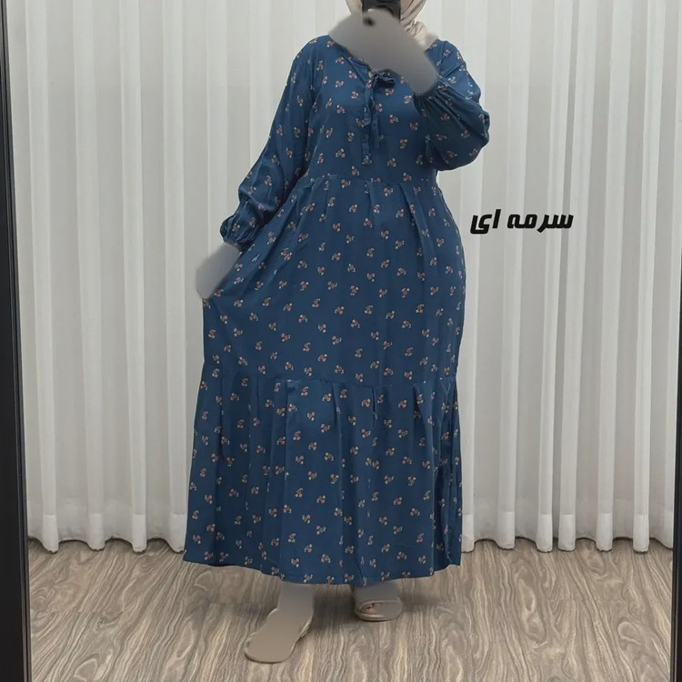 پیراهن ساحلی نخی گلدار زنانه و دخترانه فری سایز مناسب تا 44 با کمربند