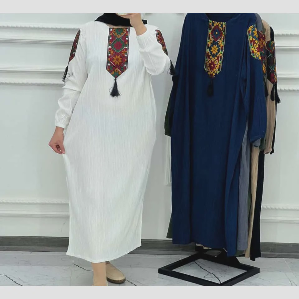 پیراهن زنانه کراش کتیبه ای فری سایز مناسب تا سایز 50