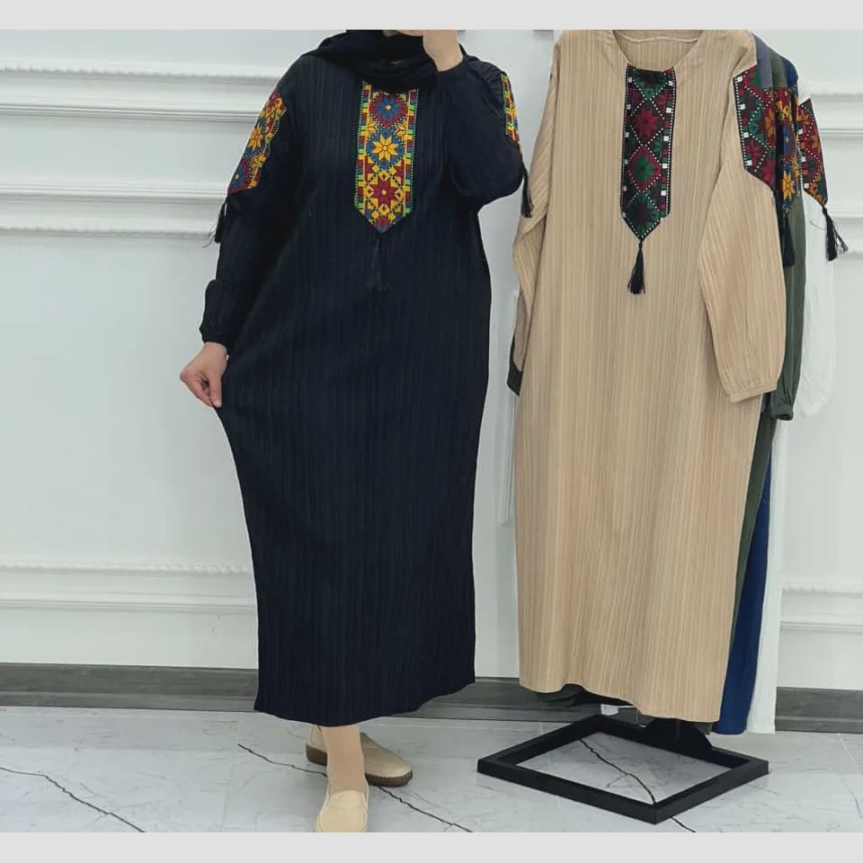پیراهن زنانه کراش کتیبه ای فری سایز مناسب تا سایز 50