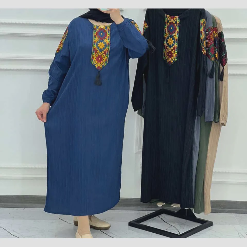 پیراهن زنانه کراش کتیبه ای فری سایز مناسب تا سایز 50