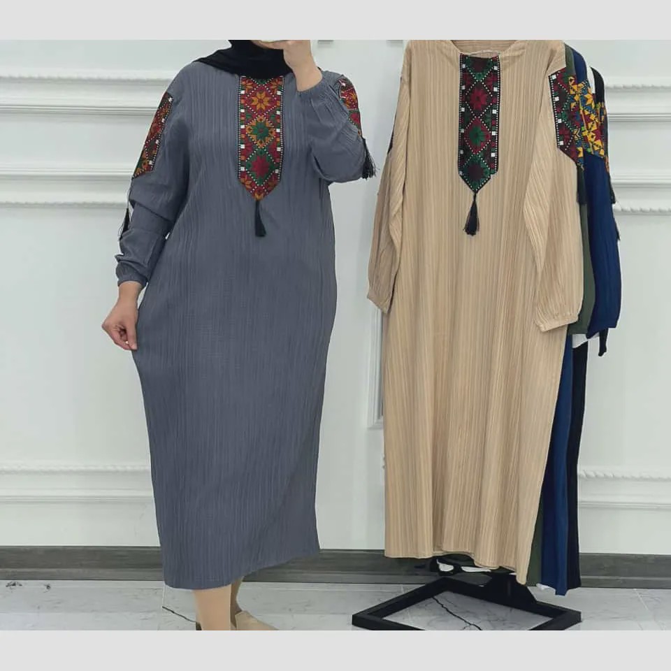 پیراهن زنانه کراش کتیبه ای فری سایز مناسب تا سایز 50