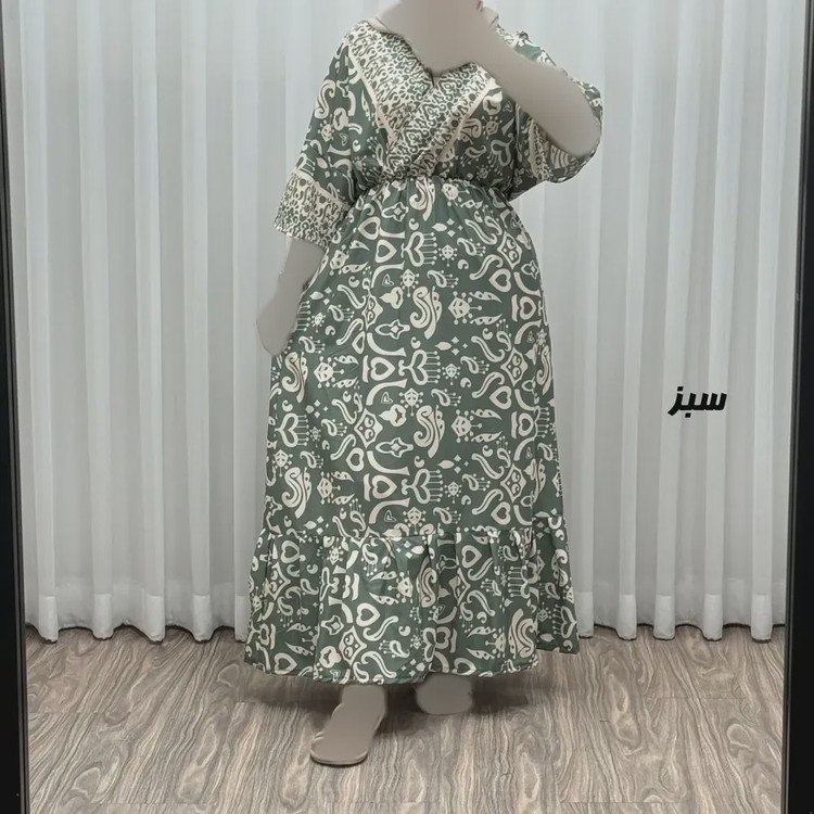 پیراهن زنانه فلور بوگاتی مدل دنیا چپ و راستی فری سایز مناسب تا 44