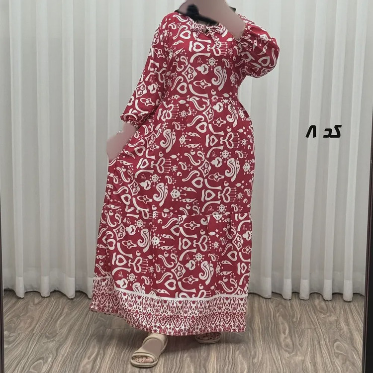 پیراهن ساحلی زنانه مدل دنیا جنس فلور بوگاتی فری سایز مناسب تا 44