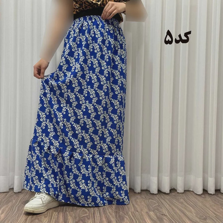 دامن بلند زنانه پفکی مدل پاموق فری سایز مناسب تا سایز 48 تنخور شیک و راحت چهارفصل بدون آبرفت و رنگ رفت