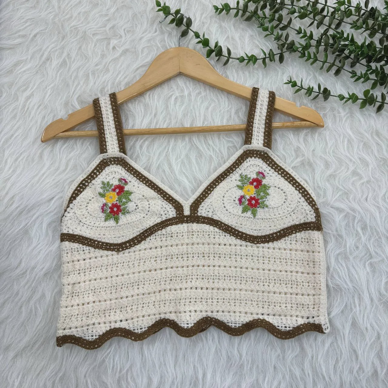 تاپ قلاب بافی فری سایز زنانه کد 1079 مناسب تا سایز 42 شیک چهارفصل