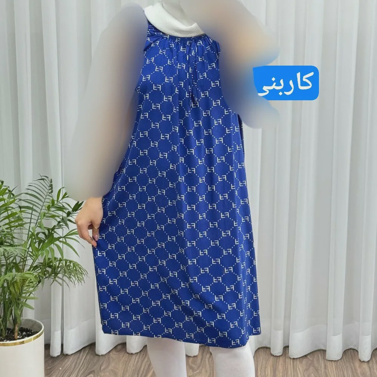 سارافون نخی زنانه فری سایز تا 56 چهارفصل تنخور شیک و راحت مناسب باردار و روزمره