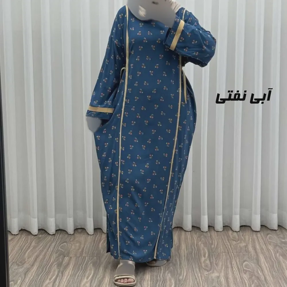 پیراهن ساحلی زنانه نخی گلریز فری سایز مناسب تا سایز 52 با کمر کشی