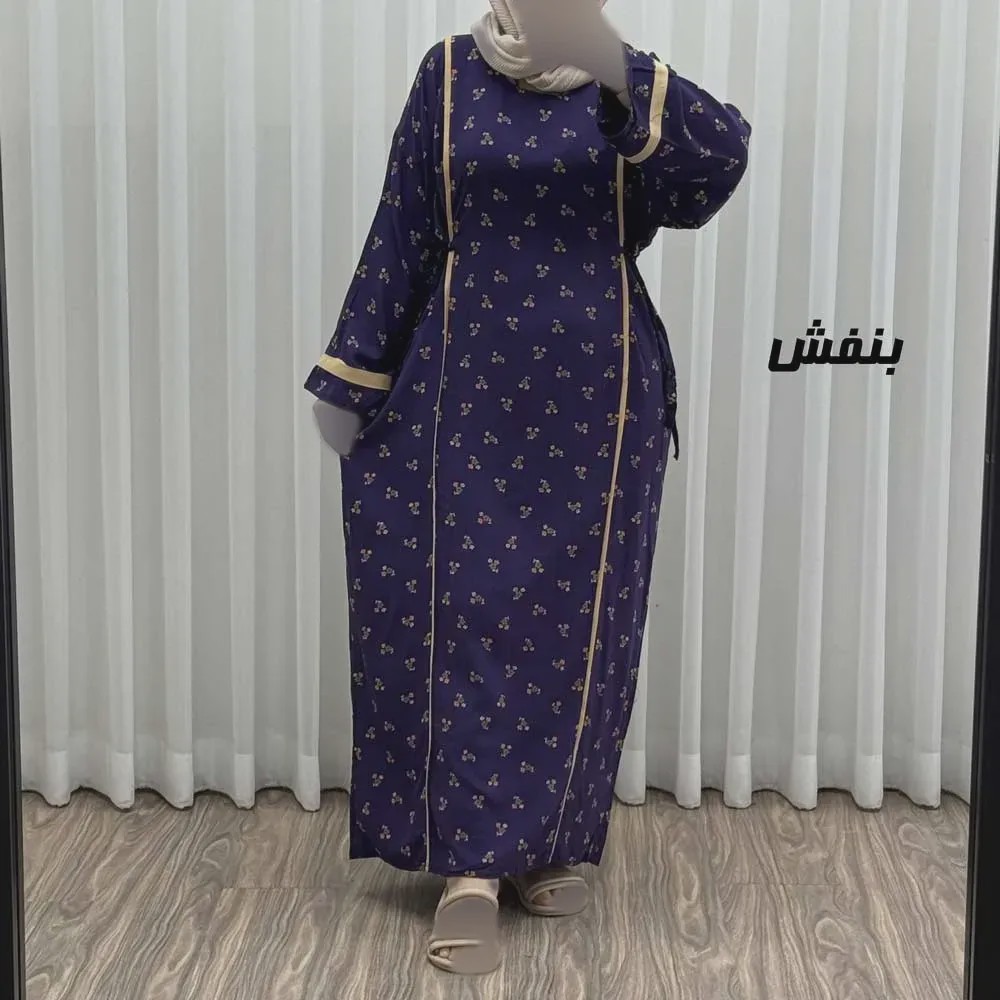 پیراهن ساحلی زنانه نخی گلریز فری سایز مناسب تا سایز 52 با کمر کشی