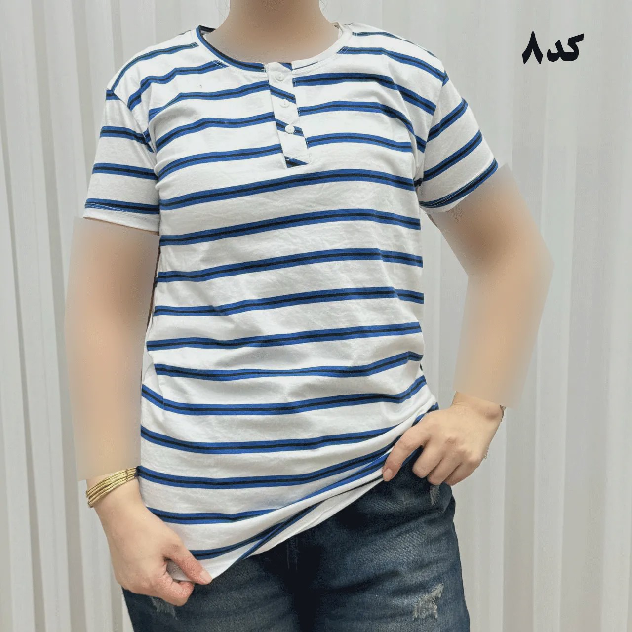 تیشرت H amp M جلودکمه کد 1164
