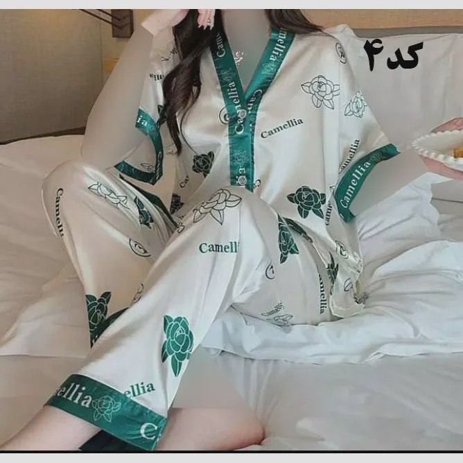 بلوز شلوار ساتن وارداتی زنانه کد 1277 شیک و راحت چهارفصل سایز XL 2XL