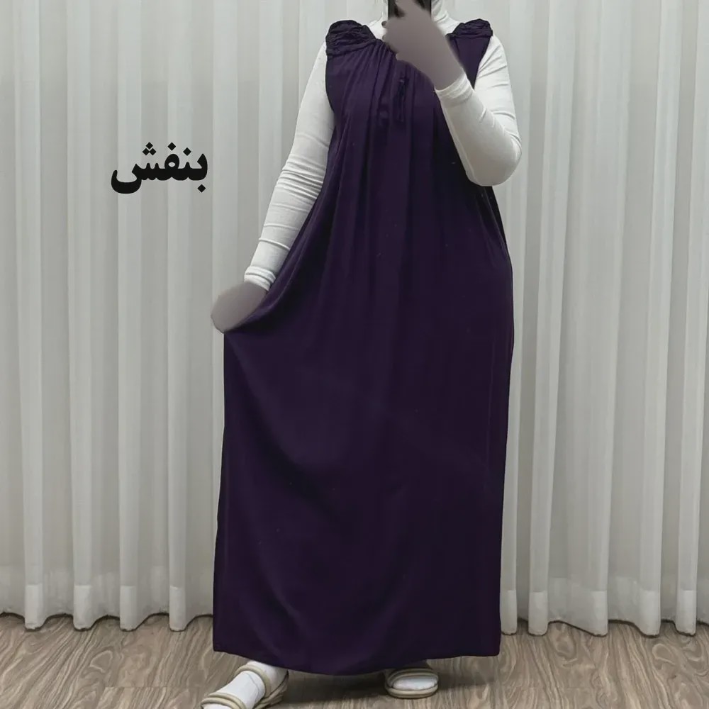 سارافون راحتی زنانه بلند نخی فری سایز مناسب تا سایز 54