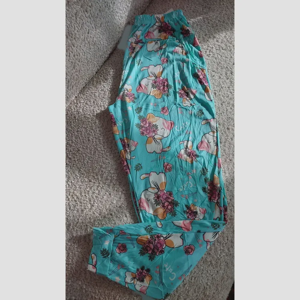 شلوار راحتی طرح عروسکی زنانه برند لیدی سایز 36 تا 48 پارچه خنک و لطیف
