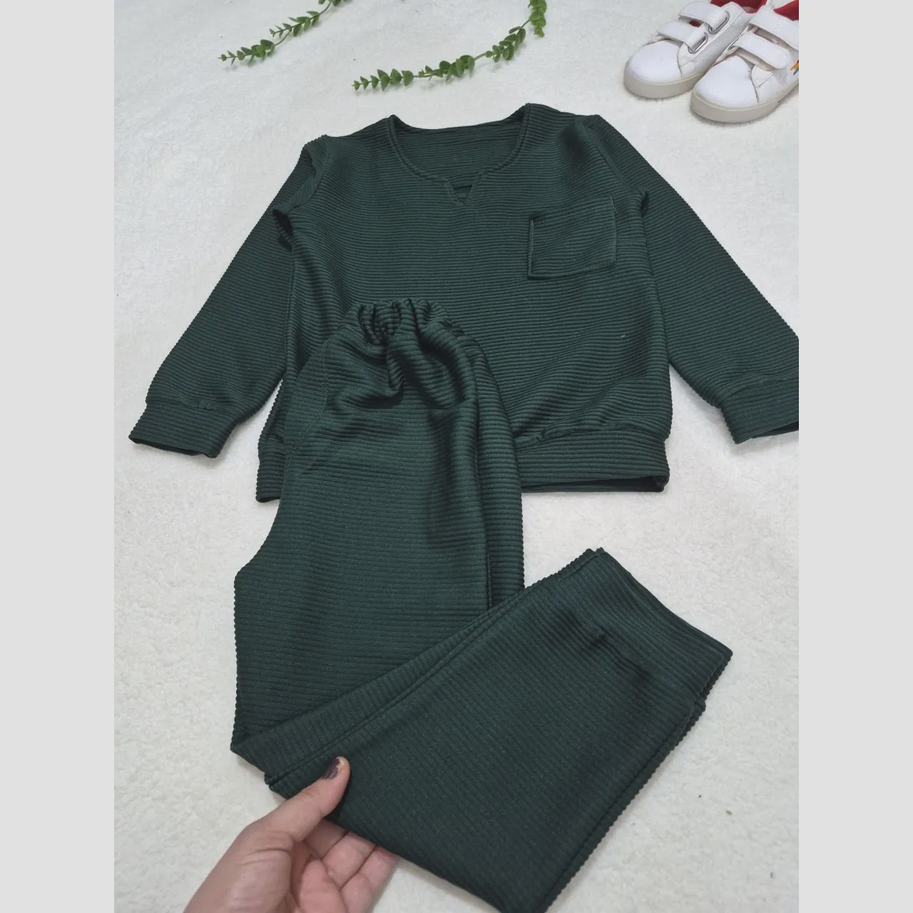 بلوز شلوار اسپرت بچگانه جنس کرکرهای سایز 40 45 50