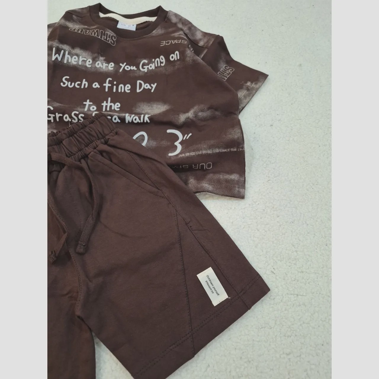 ست تیشرت و شلوارک اسپرت بچگانه سایز 35 تا 50