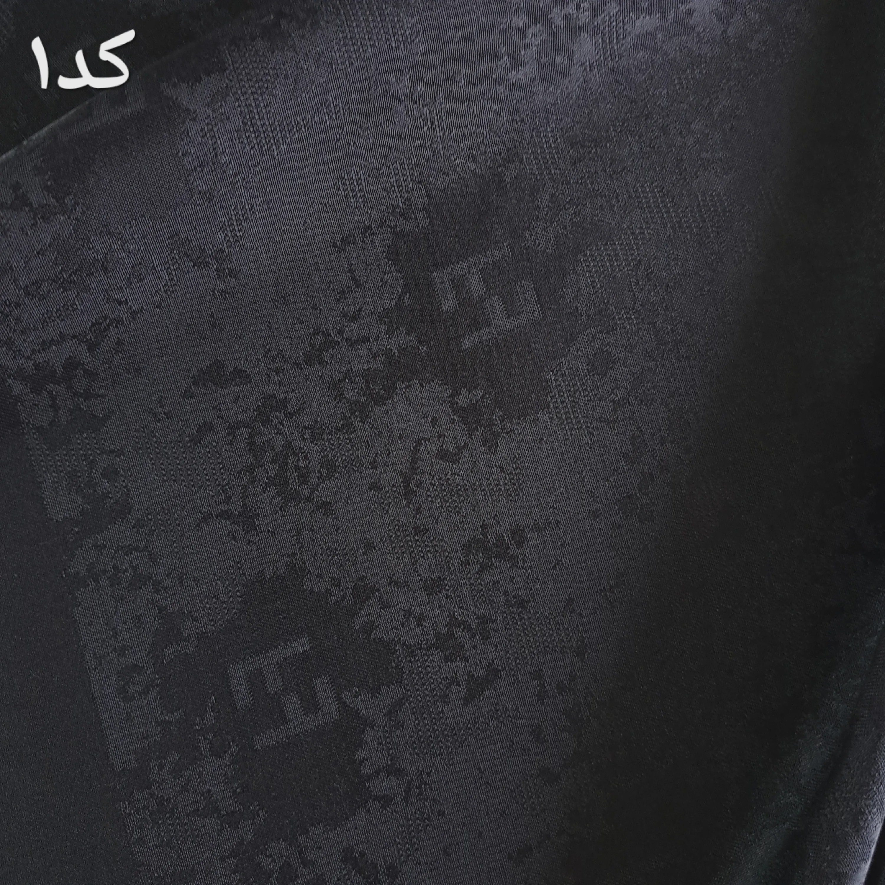روسری زنانه مشکی قواره 140 جنس ژاکارد دور ریش ریش