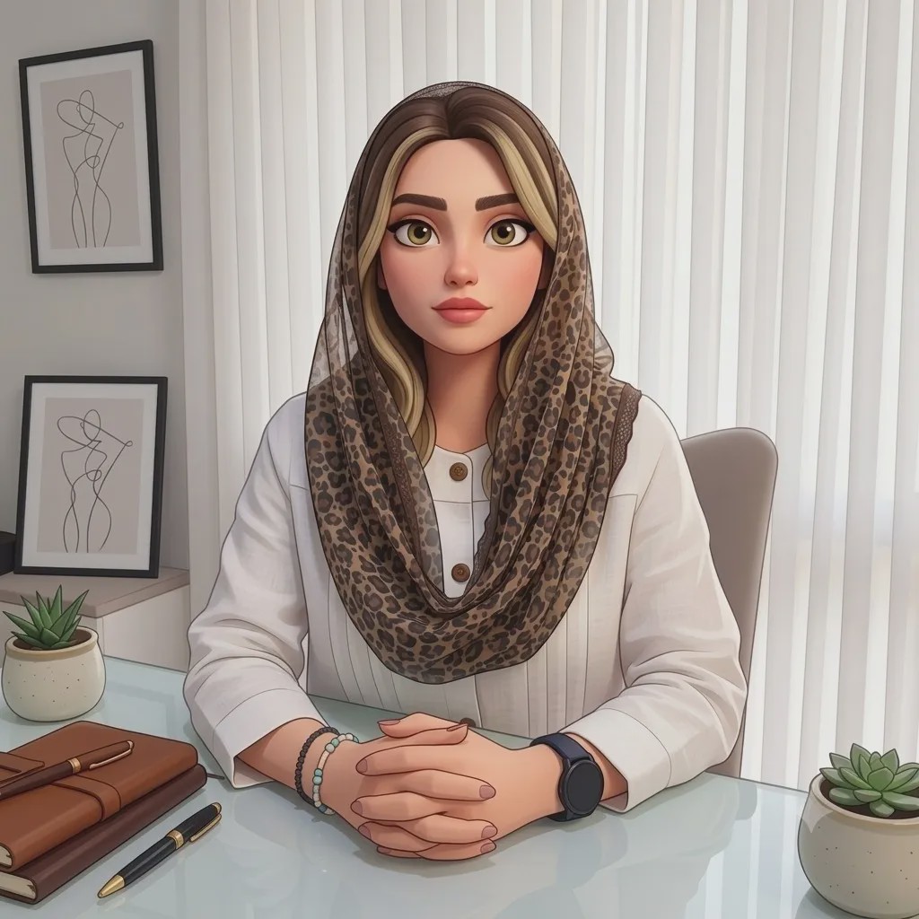 شال رینگی زنانه طرح پلنگی جنس تور دور گیپور سایز 50 در 100 رنگ کرم قهوه ای