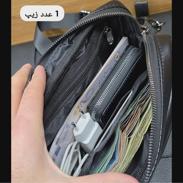کیف دستی و دوشی پاسپورتی مونت بلانک چرم خارجی درجه یک