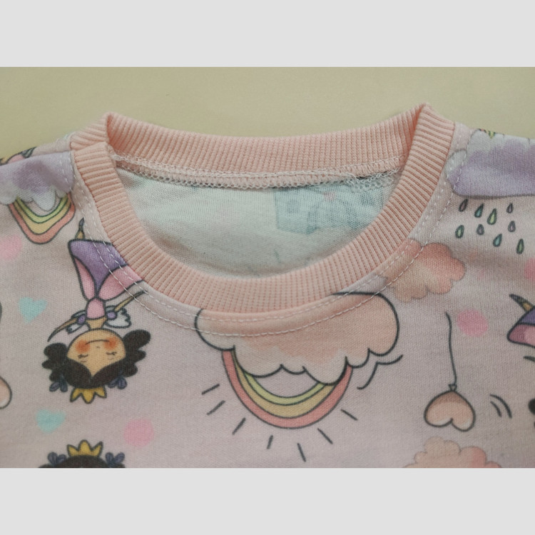 ست بلوز و شلوار راحتی دخترانه طرح پرنسس و اسب تک شاخ