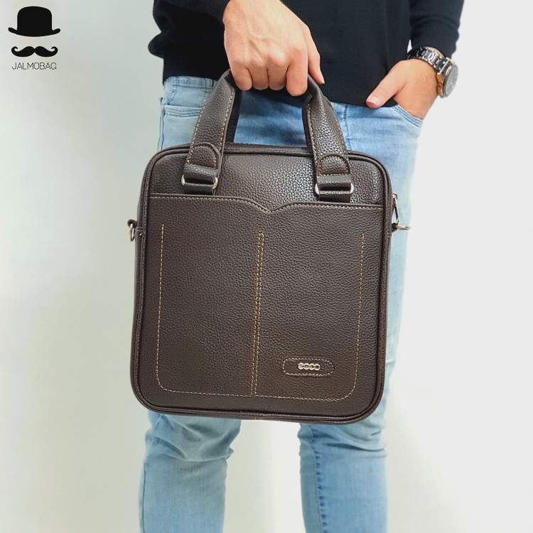کیف اداری لپتاپی چرمی اِکو ایستاده دستی و دوشی