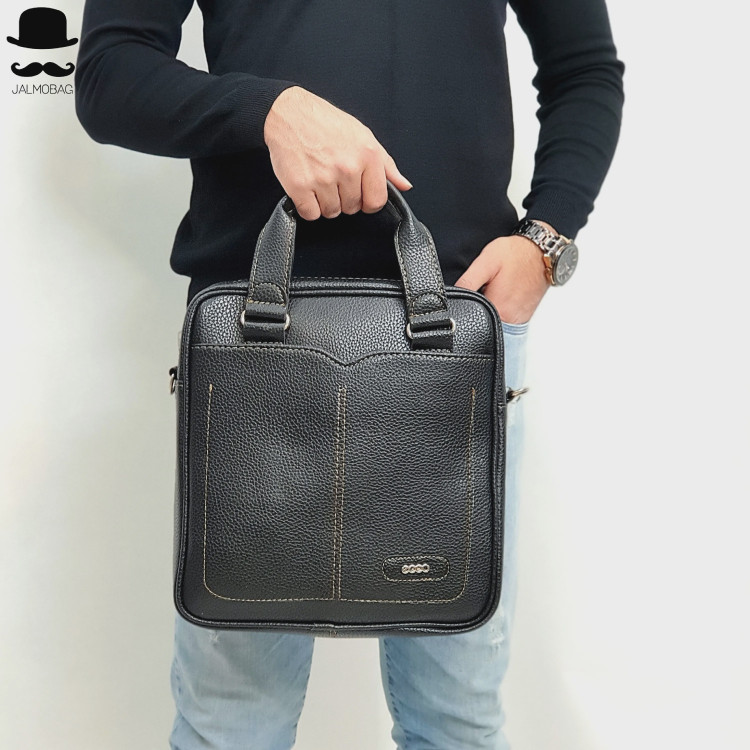 کیف اداری لپتاپی چرمی اِکو ایستاده دستی و دوشی