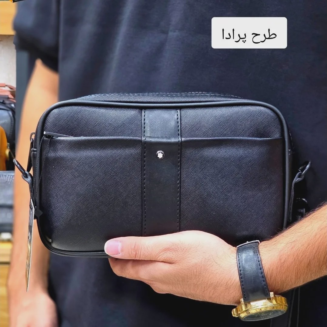کیف دستی و دوشی مونت بلانک چرم صنعتی سه کاره