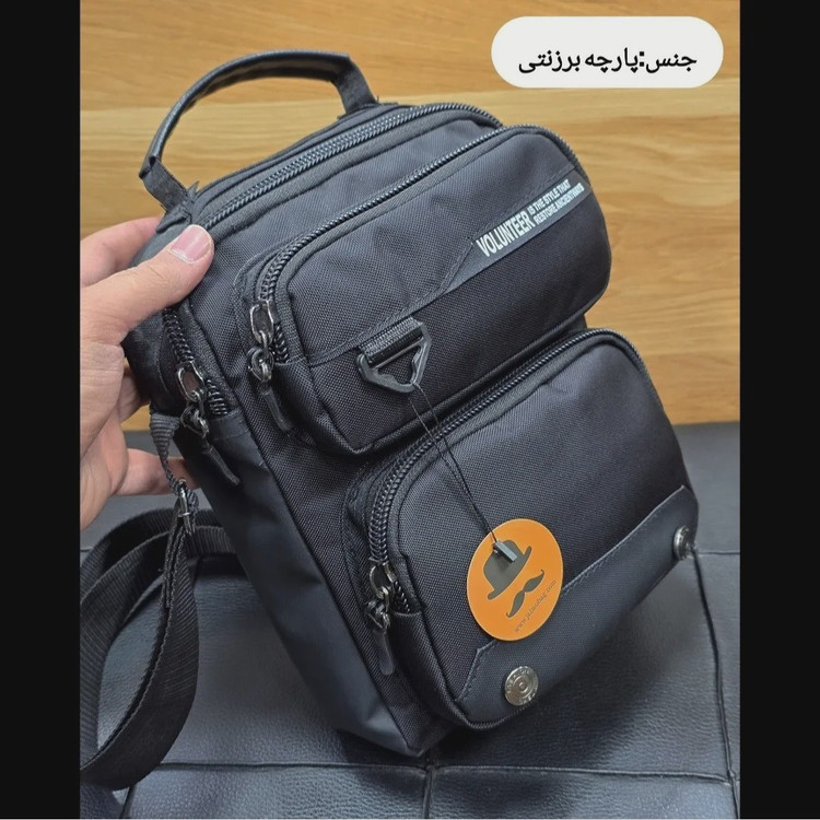 کیف دوشی دستی اسپرت برزنتی پارچه ای خارجی جیب دار