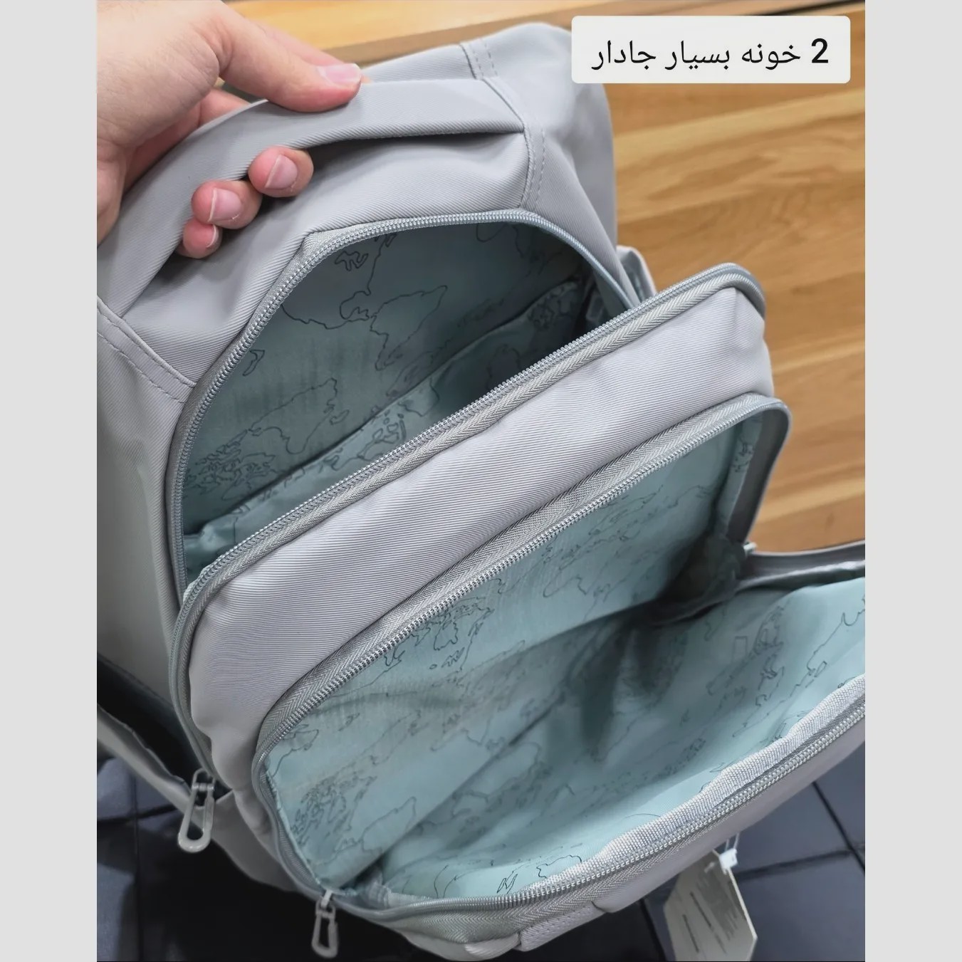 کوله پشتی پاستیلی پریزیدنت جادار ضد خش دارای جای لپ تاپ و دسته چمدان