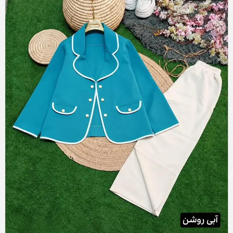 ست ادایی پاپیون پاییزه جنس سوپرمازراتی اعلا رنگ بندی متنوع سایز فری مناسب 38 تا 46