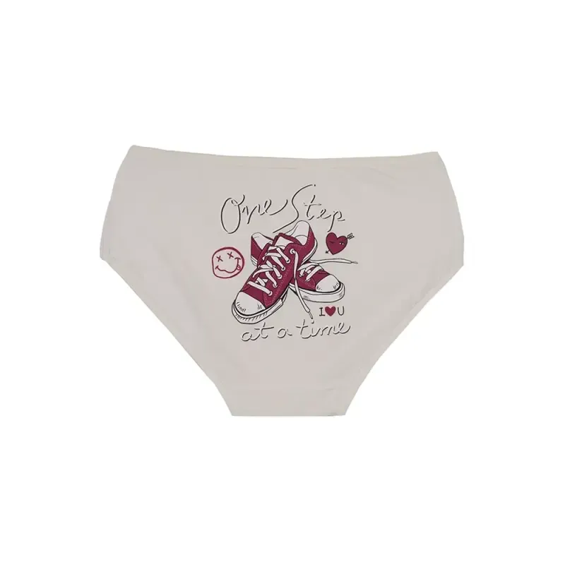شورت اسلیپ زنانه نخی چاپی طرح کفش برند بانو سایز 2XL